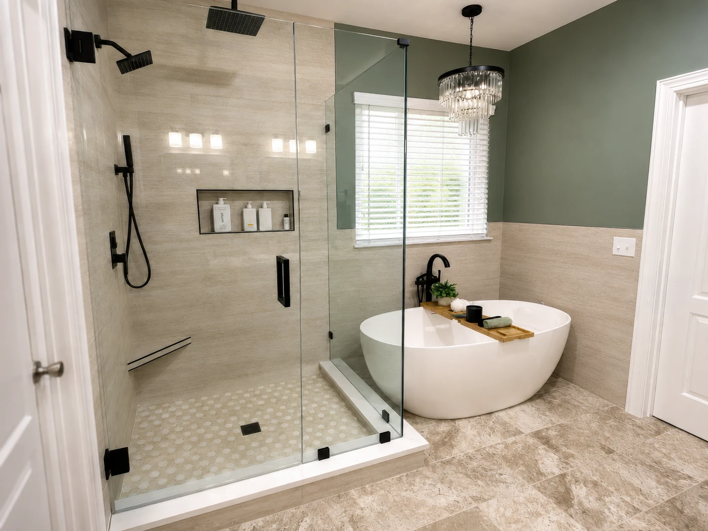 After photo of a finished bathroom remodel by Sharp Design Build