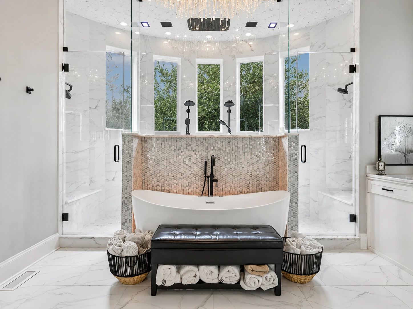 Sharp Design Build marble bath detail